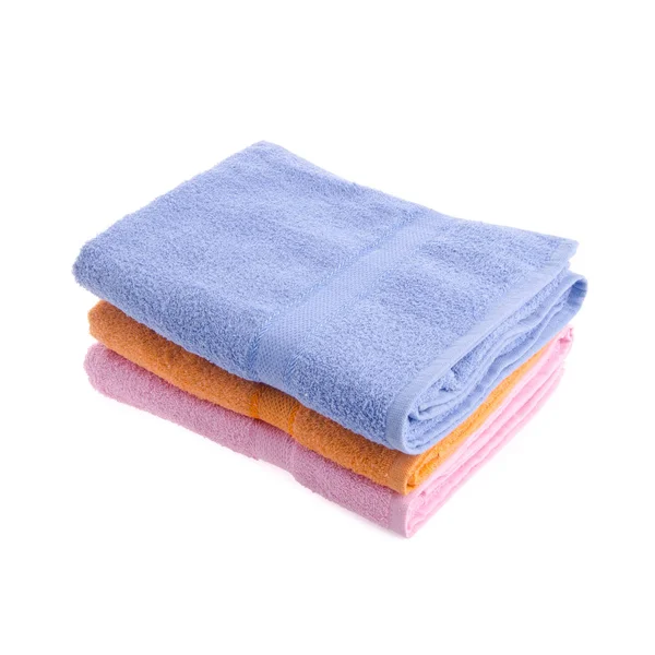 Handtuch oder Badetuch auf Hintergrund neu. — Stockfoto