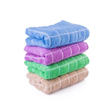 Yeni bir arka planda havlu veya banyo havlusu.