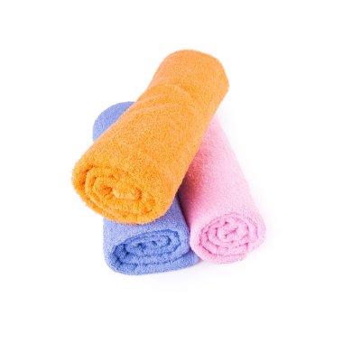 Yeni bir arka planda havlu veya banyo havlusu.