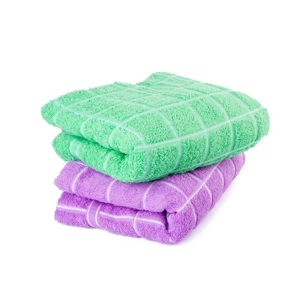 Toalha ou toalha de banho em um fundo novo . — Fotografia de Stock