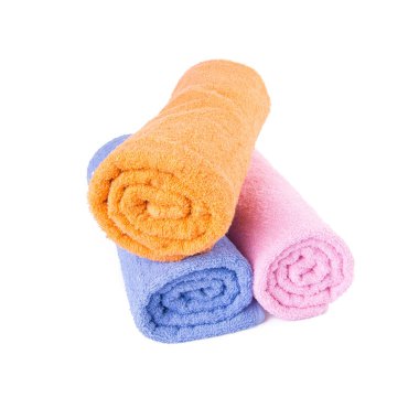 Yeni bir arka planda havlu veya banyo havlusu.