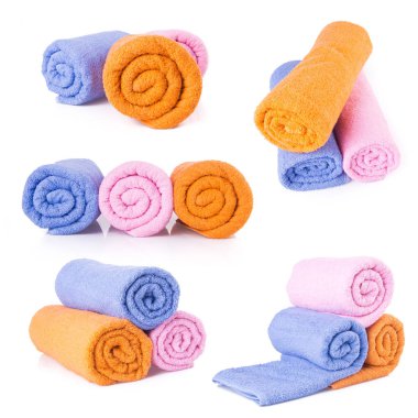 Yeni bir arka planda havlu veya banyo havlusu.