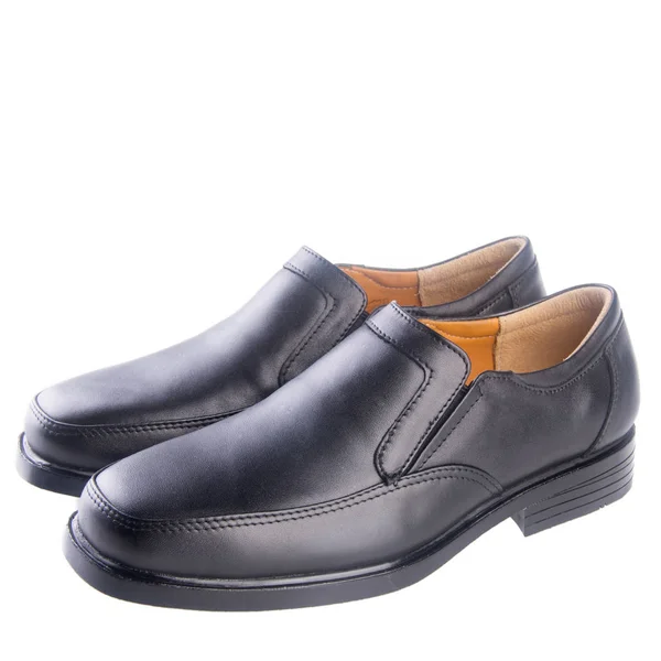 Παπούτσι ή μαύρο χρώμα Ανδρικά παπούτσια σε φόντο. — Φωτογραφία Αρχείου
