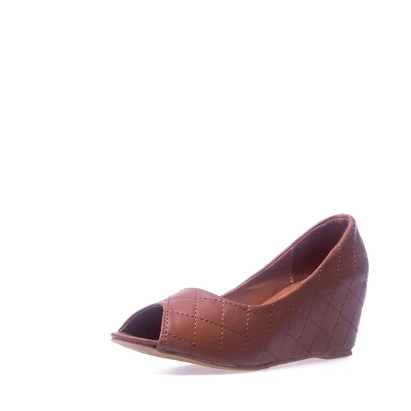 Schuh oder Frauenschuh auf neuem Hintergrund. — Stockfoto
