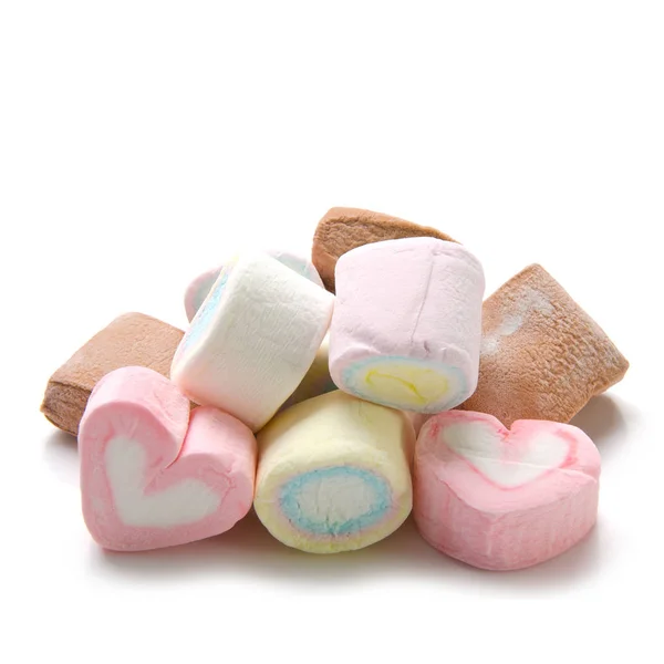 Marshmallows ou um grupo de marshmallows no fundo . — Fotografia de Stock