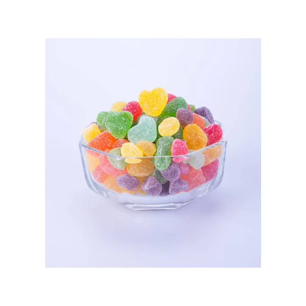 Bonbons ou bonbons gelée sur un fond blanc nouveau . — Photo