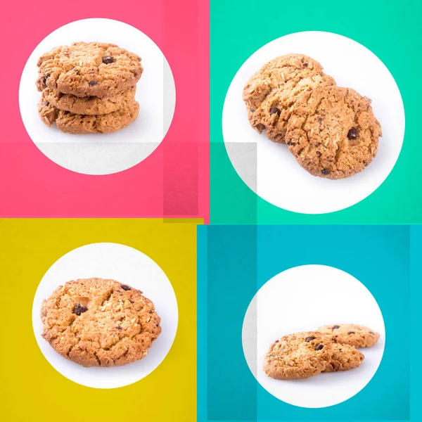 Cookies ou bolachas de chocolate com design conceitual . — Fotografia de Stock