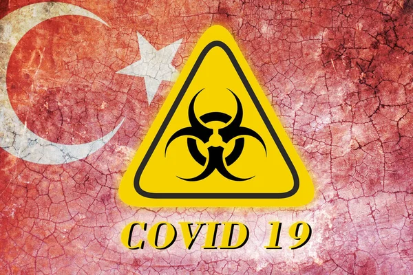 터키의 배경에 Covid 세계적 유행병 — 스톡 사진