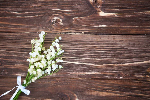 Maravillosas Flores Blancas Fragantes Con Aroma Delicado Lirios Del Valle —  Fotos de Stock