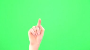 Yeşil ekranda çoklu dokunmatik jestler