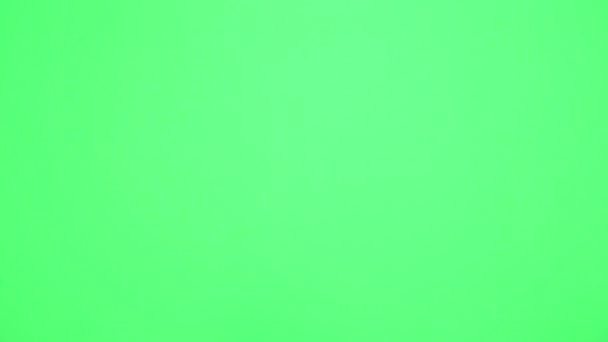 緑の背景やクロマキーに手から来るサイン — ストック動画