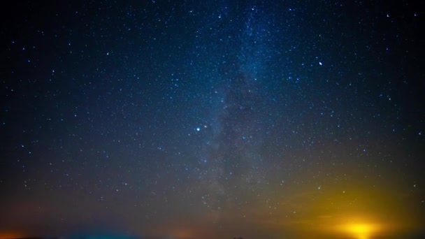 Timelapse bellissimo cielo notturno. Via lattea. — Video Stock