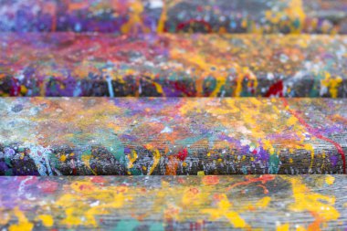 Soyut, el renkli ahşap arka plan boyalı