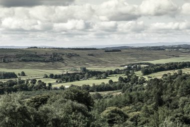 Güzel tepeler ve İskoçya'nın alanları