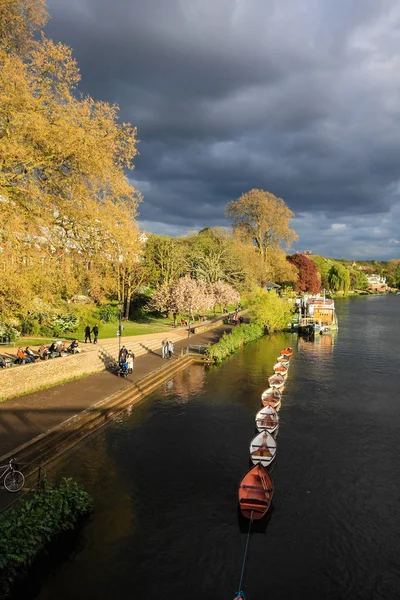Thames Riverside Richmond Londyn Anglia Wielka Brytania — Zdjęcie stockowe