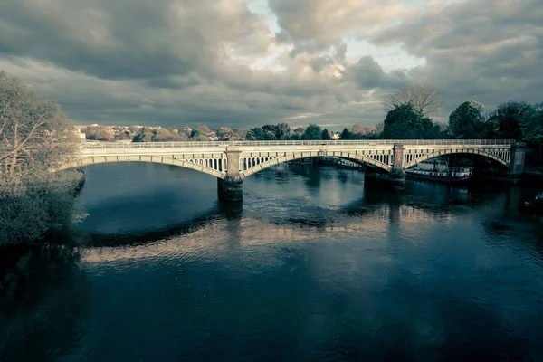 Richmond Vasúti Híd Temze Folyó Richmond London Egyesült Királyság — Stock Fotó