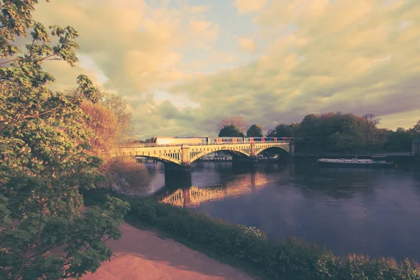 Most Kolejowy Richmond Nad Tamizą Richmond Londyn Wielka Brytania — Zdjęcie stockowe