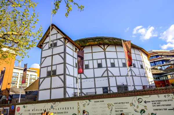 Globe Theatre London Borough Southwark Sur Rive Sud Tamise Londres — Photo