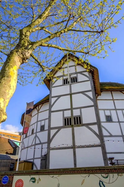 Globe Theatre London Borough Southwark Południowym Brzegu Rzeki Tamizy Londyn — Zdjęcie stockowe