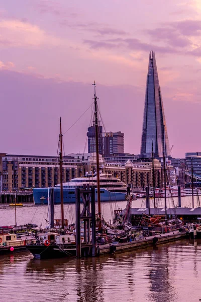 Londra Città Con Tamigi Shard — Foto Stock