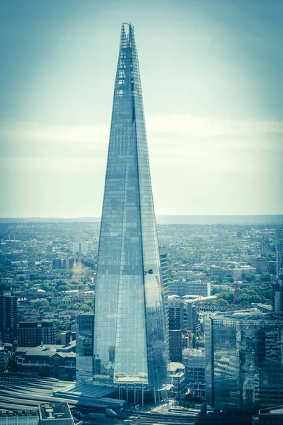 London City Och Skärva Från Ovan Och Panorama London — Stockfoto