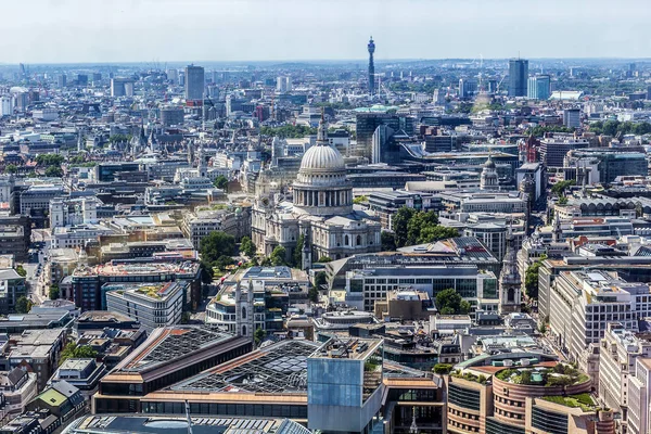 Όμορφο Πανόραμα Της Πόλης Του Λονδίνου Λαμβάνονται Από Ψηλά Ηνωμένο — Φωτογραφία Αρχείου