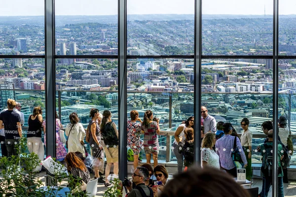 Turistler Gök Gardens Londra Londra Yukarıda Görüleceği Panoraması 2018 — Stok fotoğraf