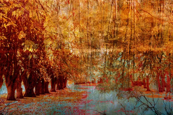 Schöner Herbstlicher Künstlerischer Hintergrund — Stockfoto