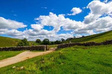 Malham Cove Yorkshire Dales Milli Parkı turist Attraction, Ingiltere, Birleşik Krallık