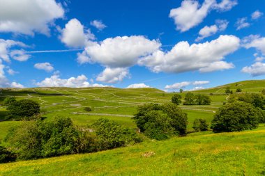 Malham Cove Yorkshire Dales National Park turist Attraction, Ingiltere, Birleşik Krallık yaz manzara
