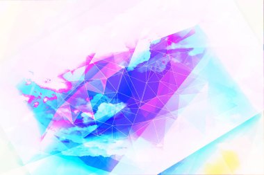 Hassas soyut üçgenler, çokgen 3d arka plan