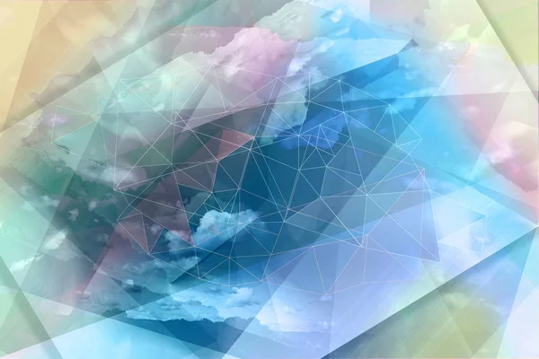 Delicate abstracte driehoeken, veelhoekige 3D achtergrond — Stockfoto