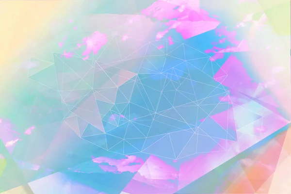 Helle Abstrakte Dreiecke Polygonaler Hintergrund — Stockfoto