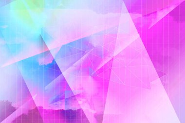 Parlak soyut üçgenler mavi arka plan.