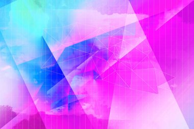 Parlak soyut üçgenler mavi arka plan.