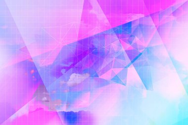 Parlak soyut üçgenler mavi arka plan.