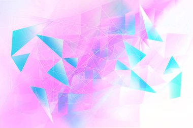 Parlak soyut üçgenler mavi arka plan.