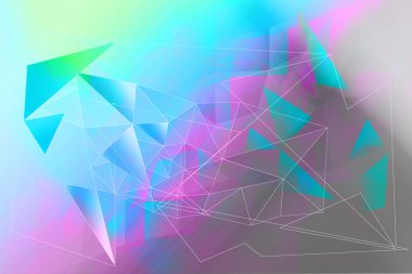 Parlak soyut üçgenler mavi arka plan.