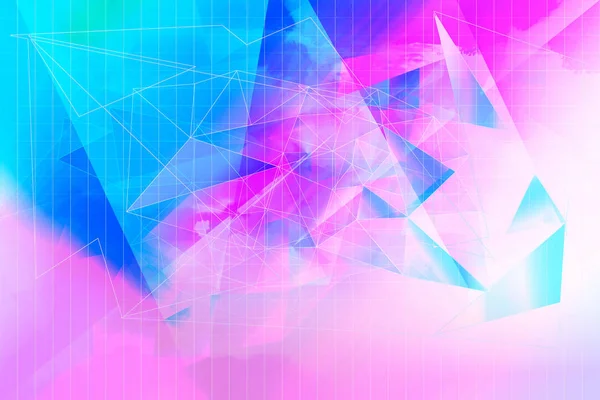 Ljusa abstrakta trianglar blå bakgrund. — Stockfoto