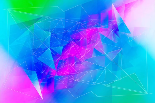 Heldere abstracte driehoeken blauwe achtergrond. — Stockfoto