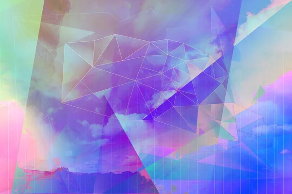 Яркий абстрактный треугольник синий фон . — стоковое фото