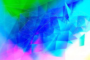 Güzel, modern, çokgen, üçgenler sanatsal backgroun brght
