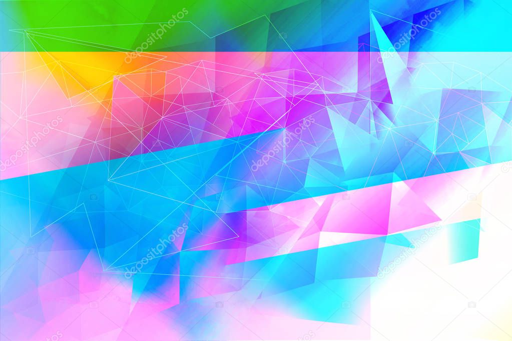 Beautiful, modern, polygonal, triangles brght artistic backgroun