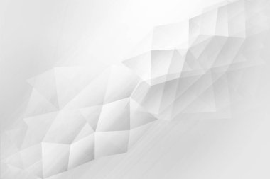 Poligonal, geometrik beyaz ve gri arka plan