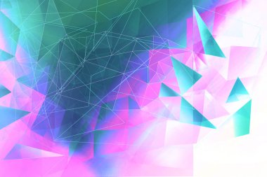Güzel, modern, çokgen, üçgenler sanatsal backgroun brght