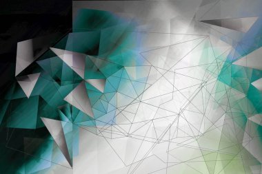 Güzel, modern, çokgen, üçgenler sanatsal backgroun brght