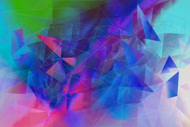 Güzel, modern, çokgen, üçgenler sanatsal backgroun brght