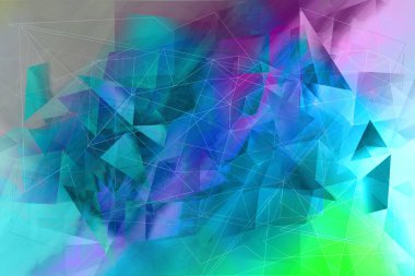 Güzel, modern, çokgen, üçgenler sanatsal backgroun brght