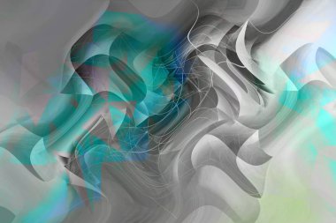 Koyu yeşil ve mavi, soyut, çokgen, üçgen arka plan