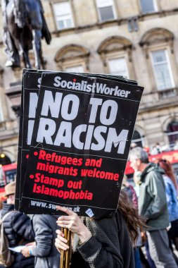 Glasgow, İskoçya, 31 Ağustos 2019. 'Darbeyi durdurun': Glasgow, George Meydanı'nda protestolar